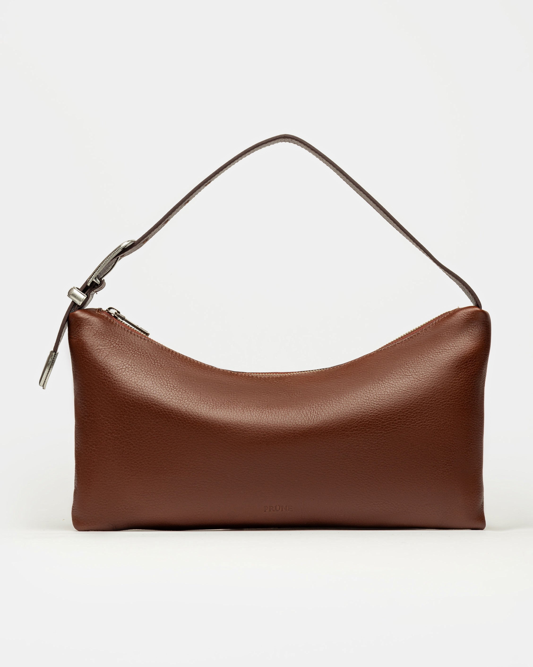 Cartera al hombro Bamboo en cuero graneado