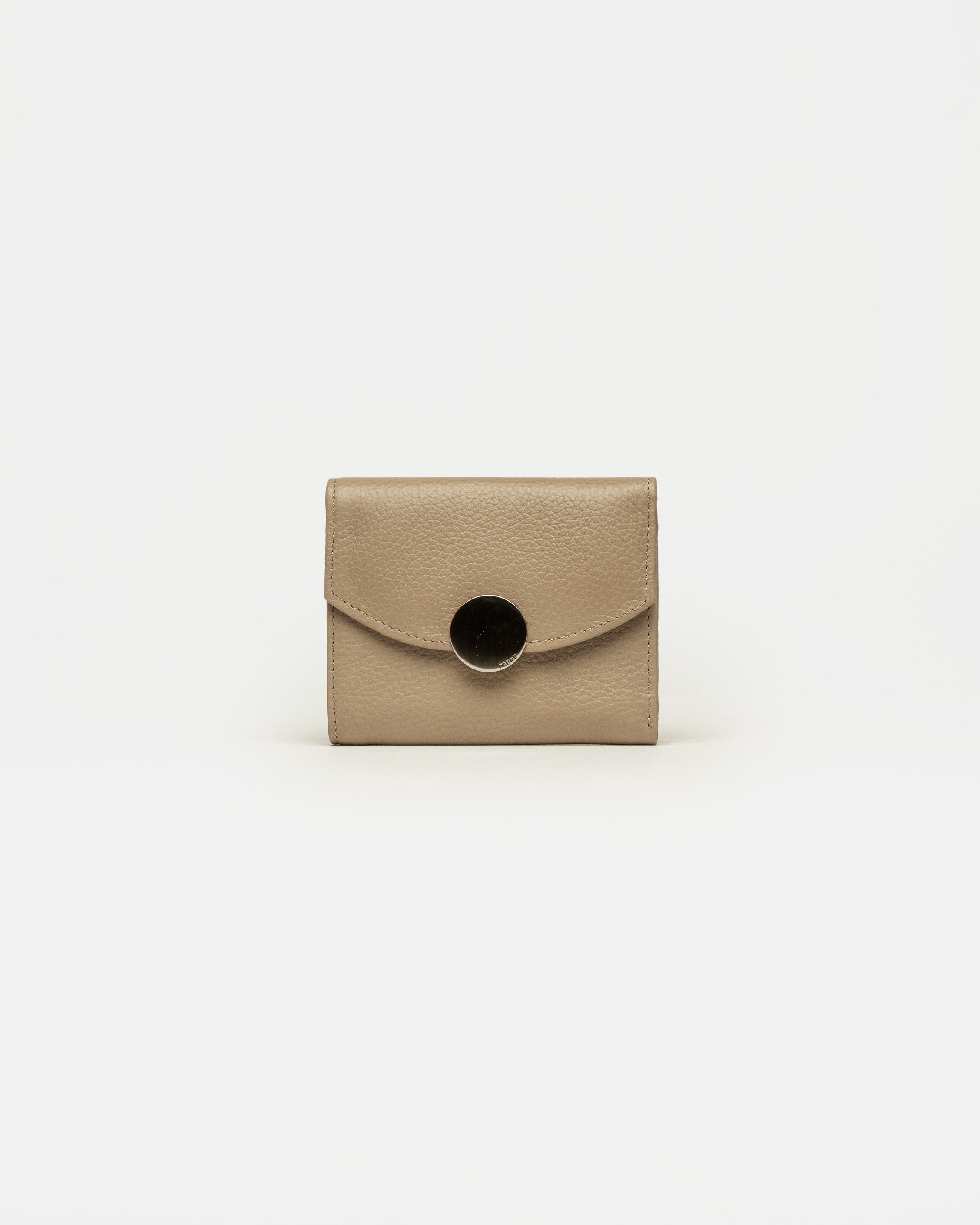 Billetera The Circle en cuero graneado