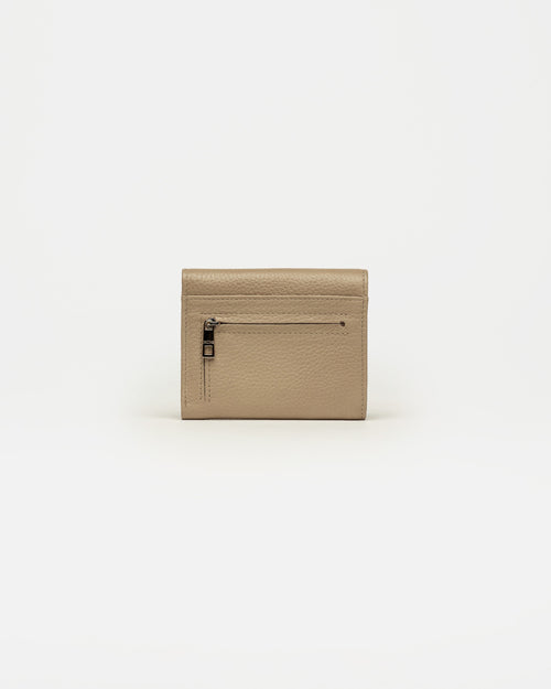 Billetera The Circle en cuero graneado