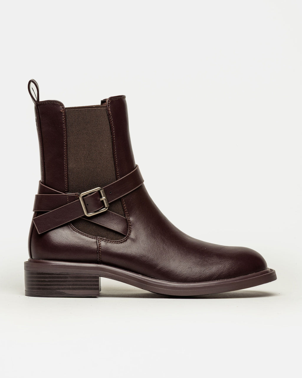 Bota caña media York en efecto cuero