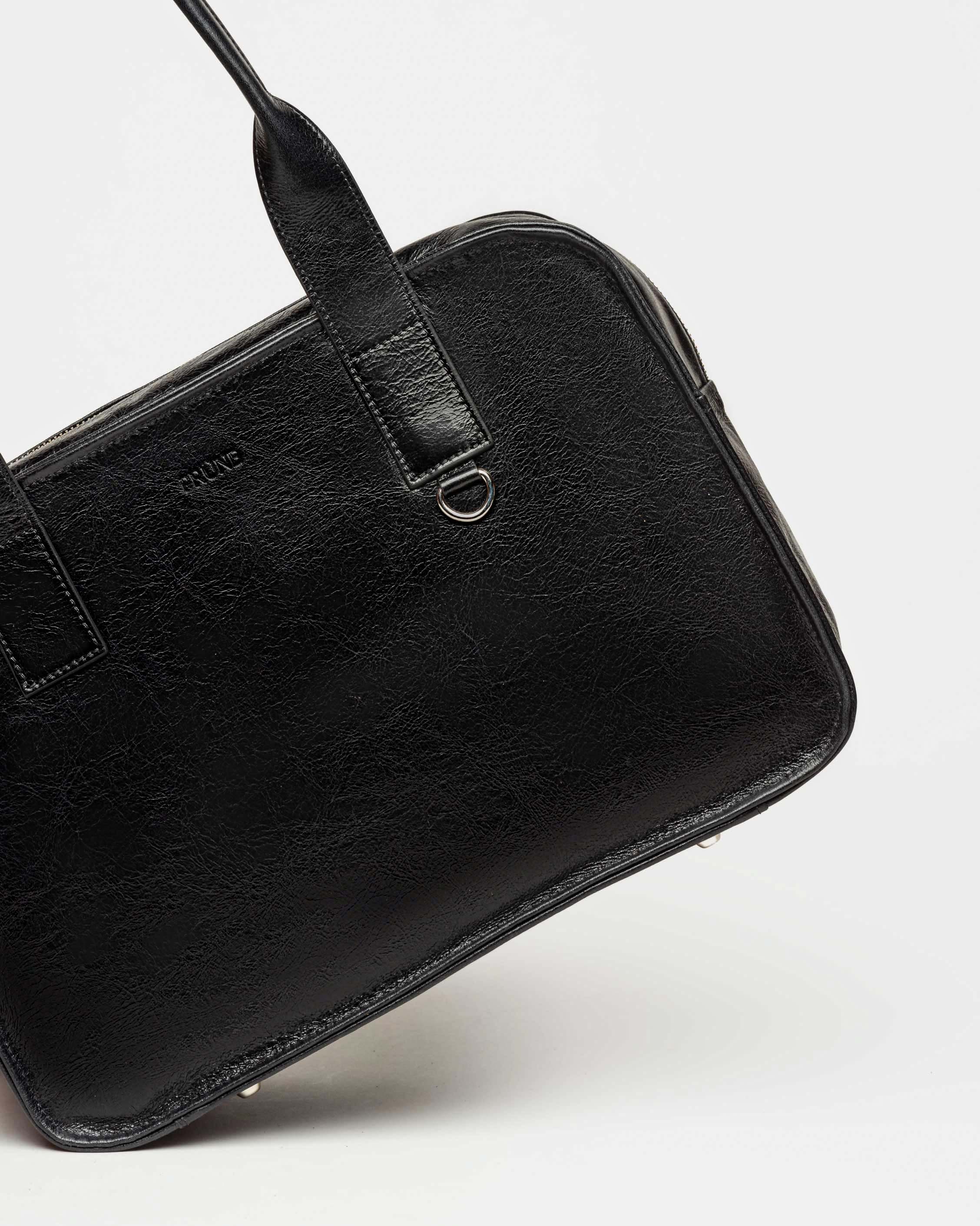 Bolso Capri en cuero arrugado