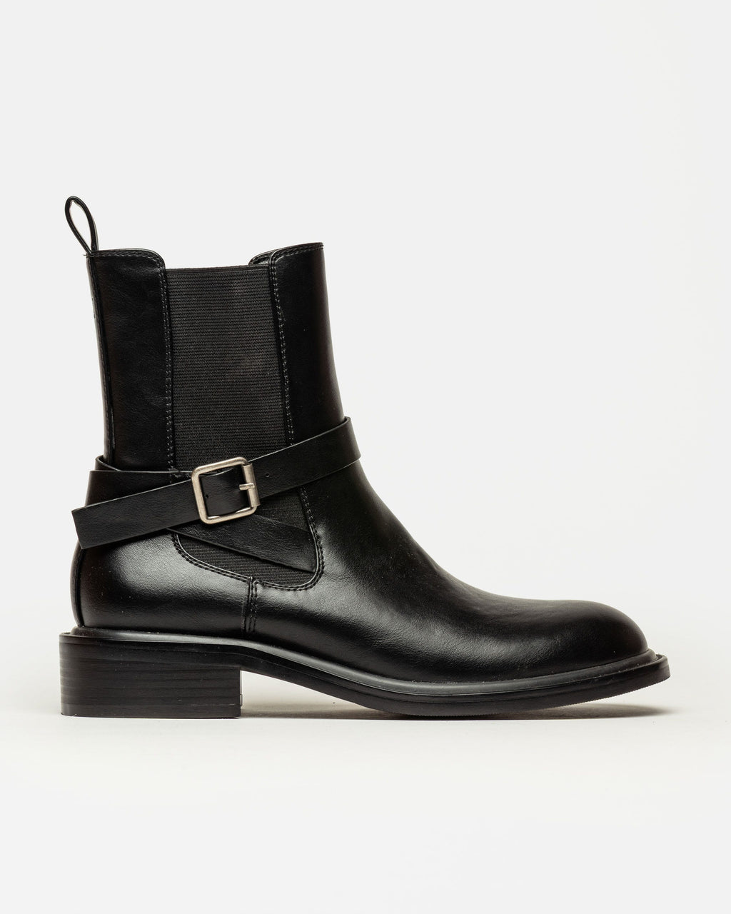 Bota caña media York en efecto cuero