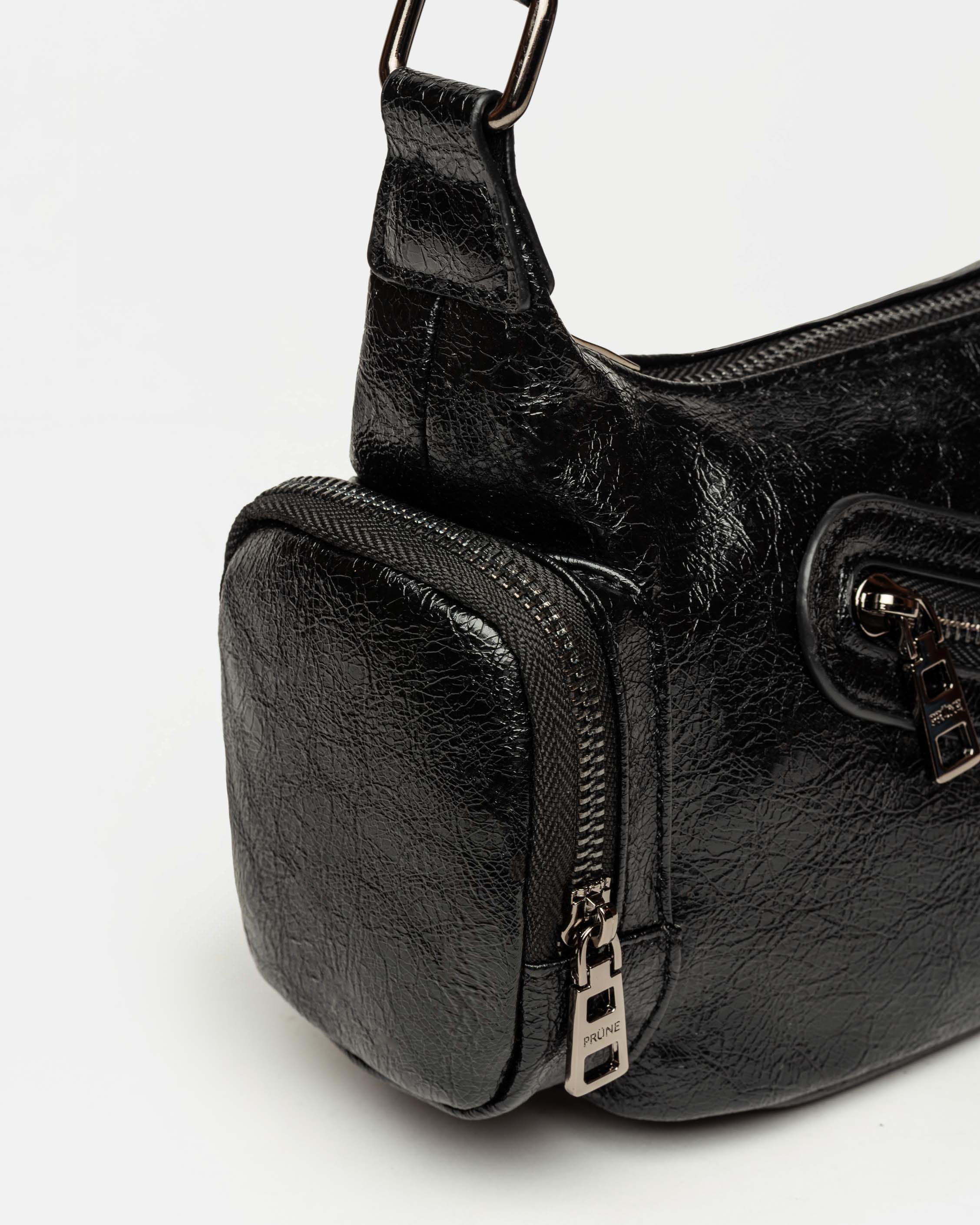 Cartera al hombro Kendall en efecto cuero arrugado