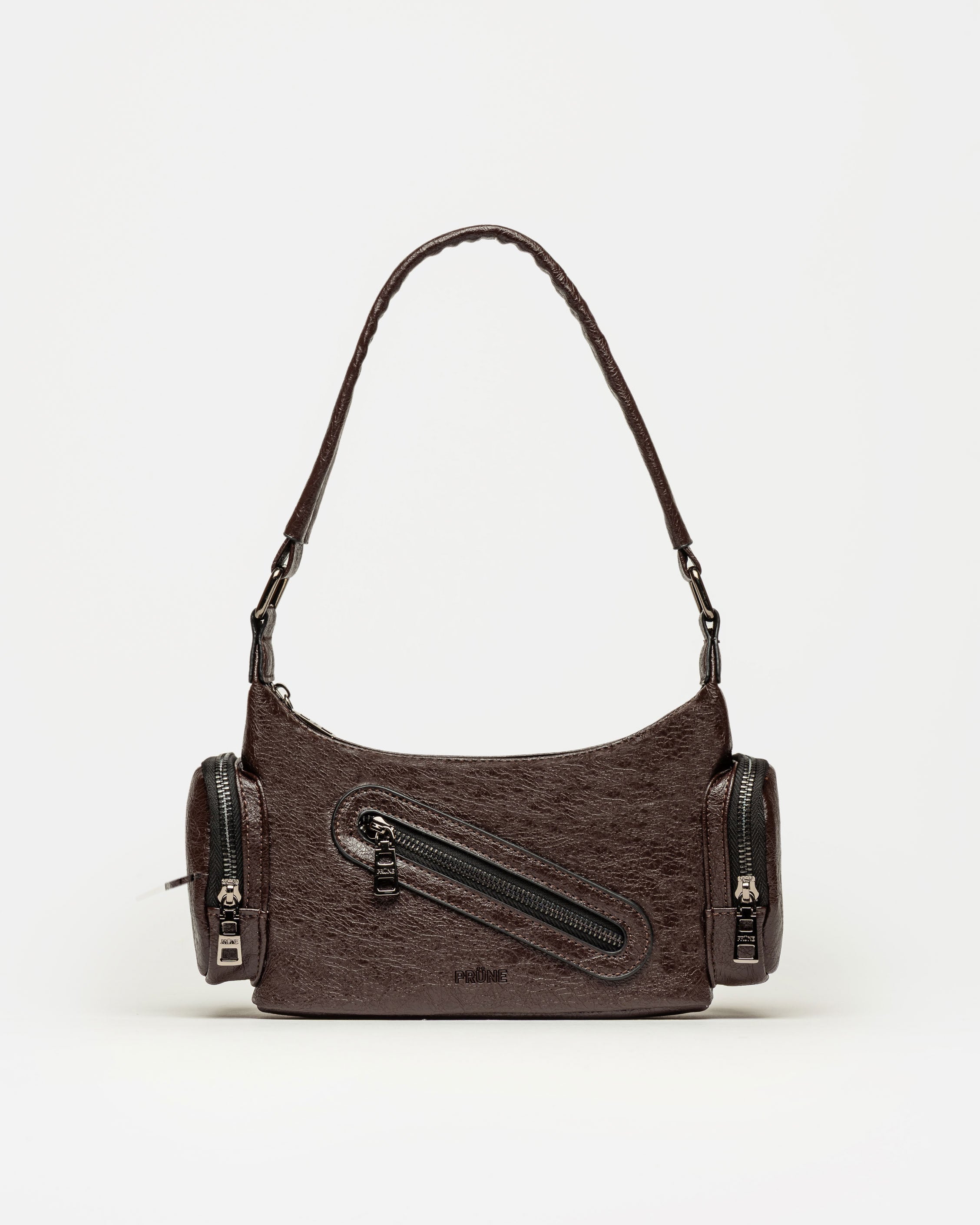 Cartera al hombro Kendall en efecto cuero arrugado