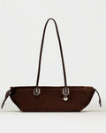 Cartera al hombro Gang en cuero gamuza croco