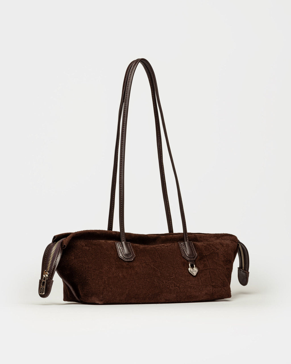Cartera al hombro Gang en cuero gamuza croco