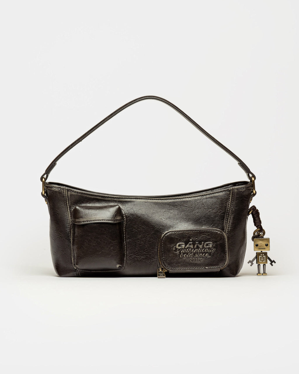 Bolso de hombro The Gang Brushed en efecto cuero liso