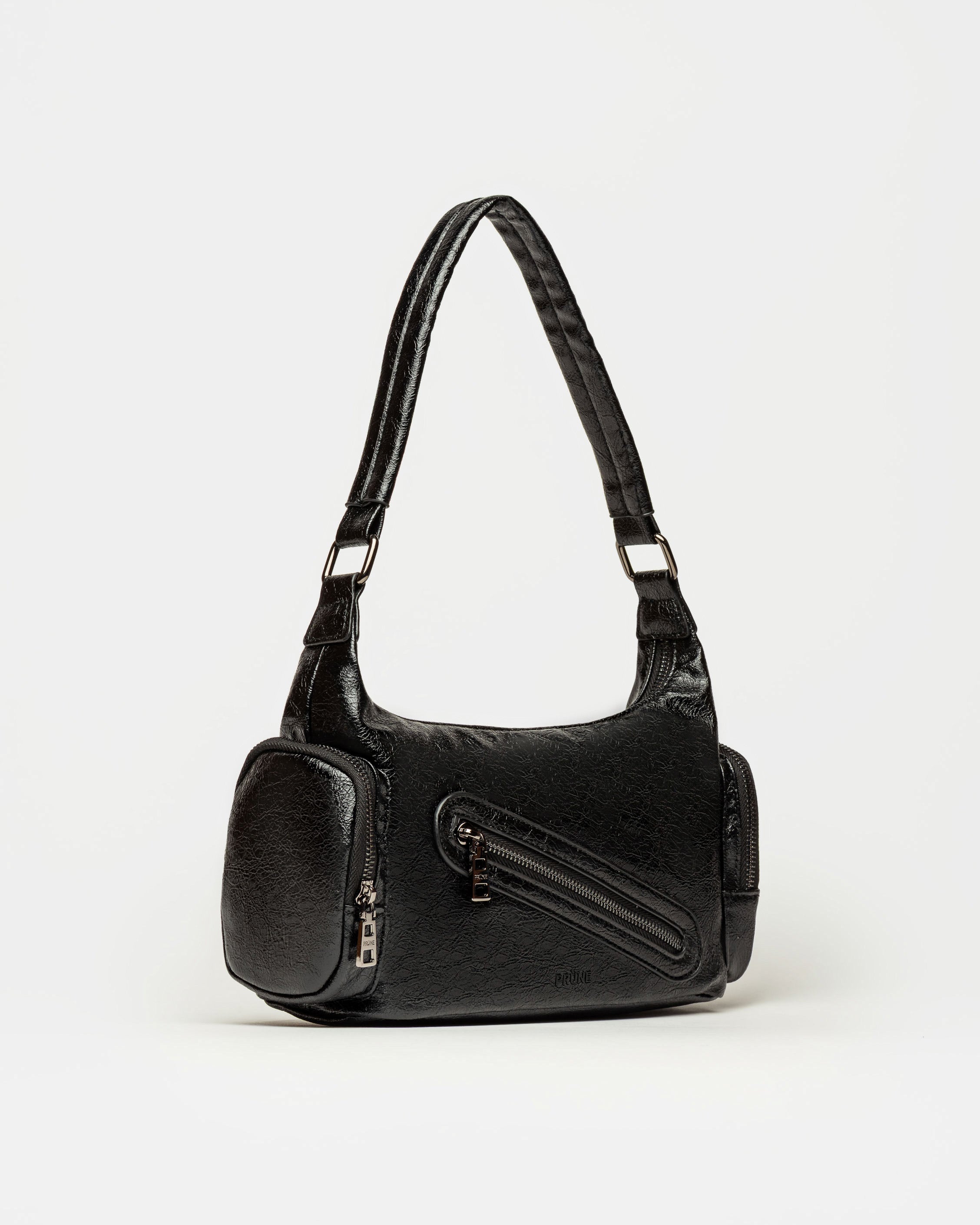 Cartera al hombro Kendall en efecto cuero arrugado