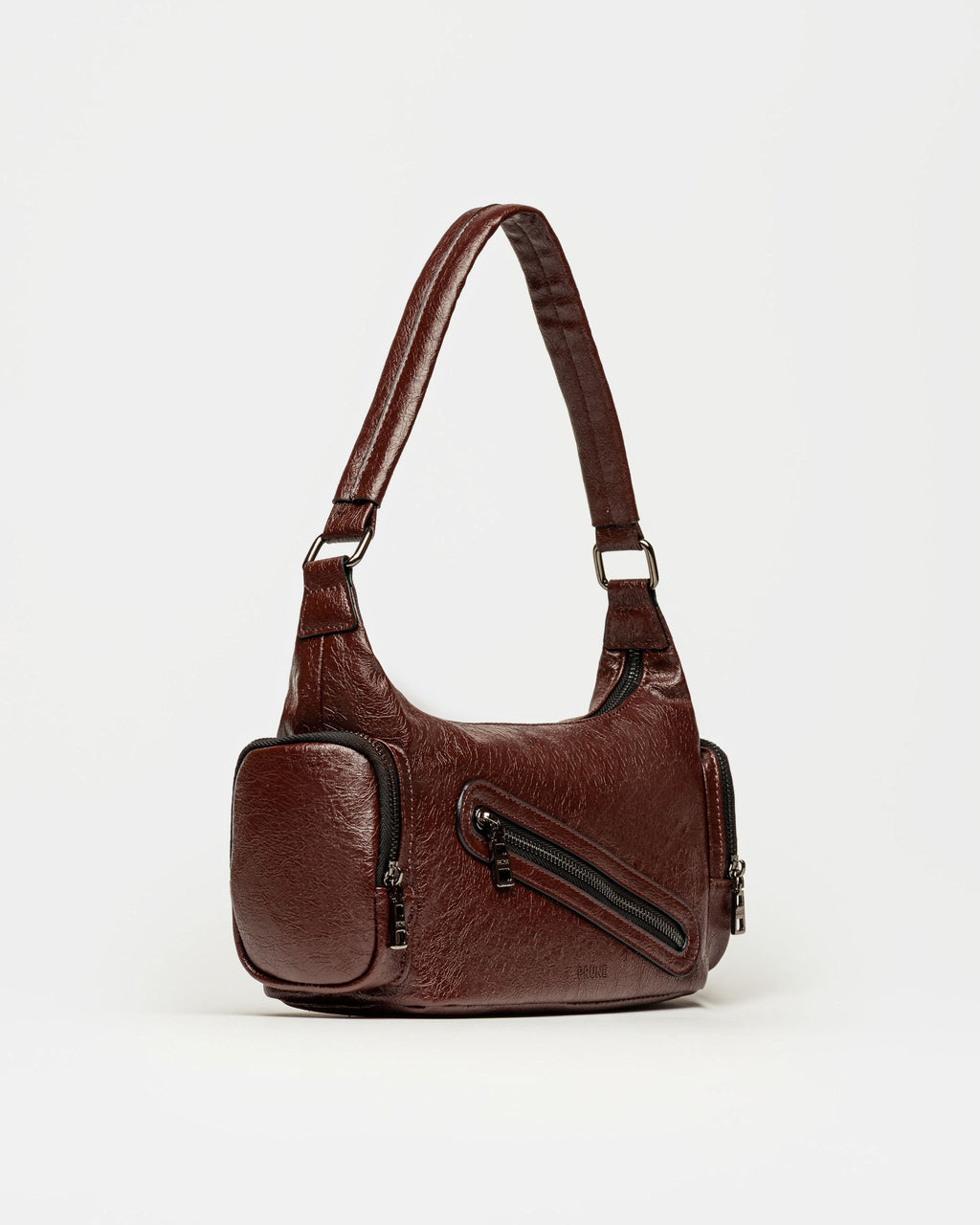 Cartera al hombro Kendall en efecto cuero arrugado