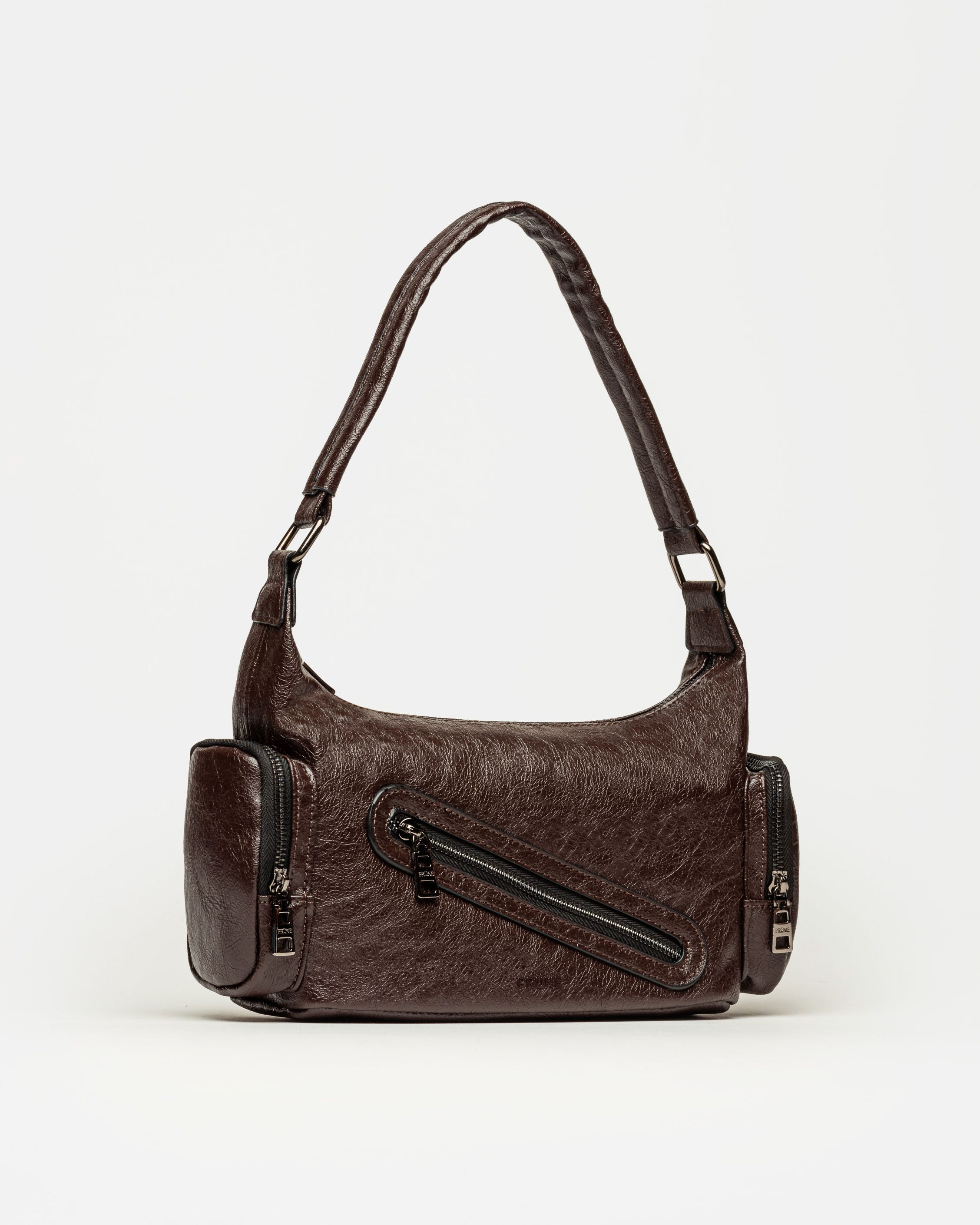 Cartera al hombro Kendall en efecto cuero arrugado