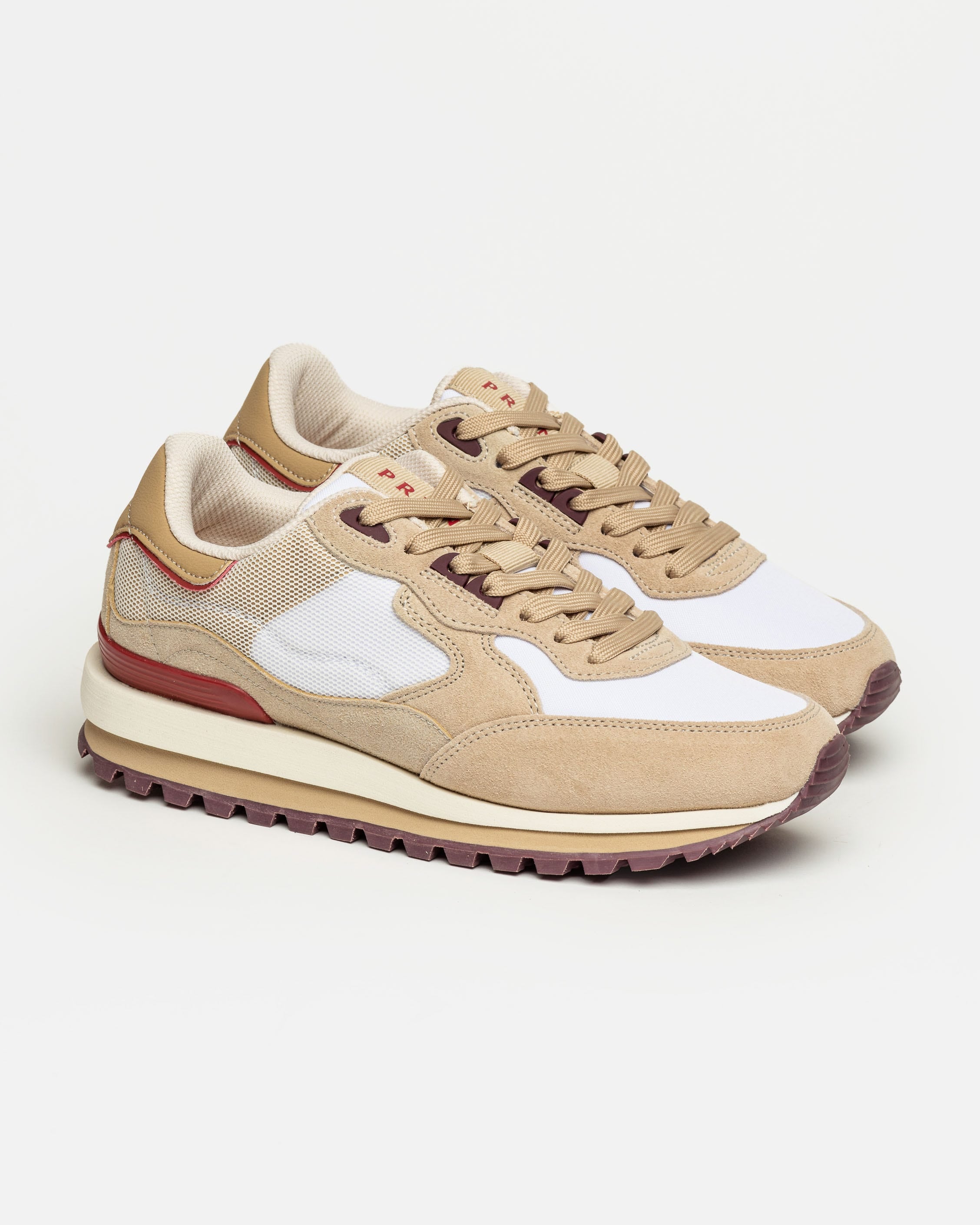 Sneaker Allison en cuero y textil