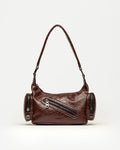 Cartera al hombro Kendall en efecto cuero arrugado