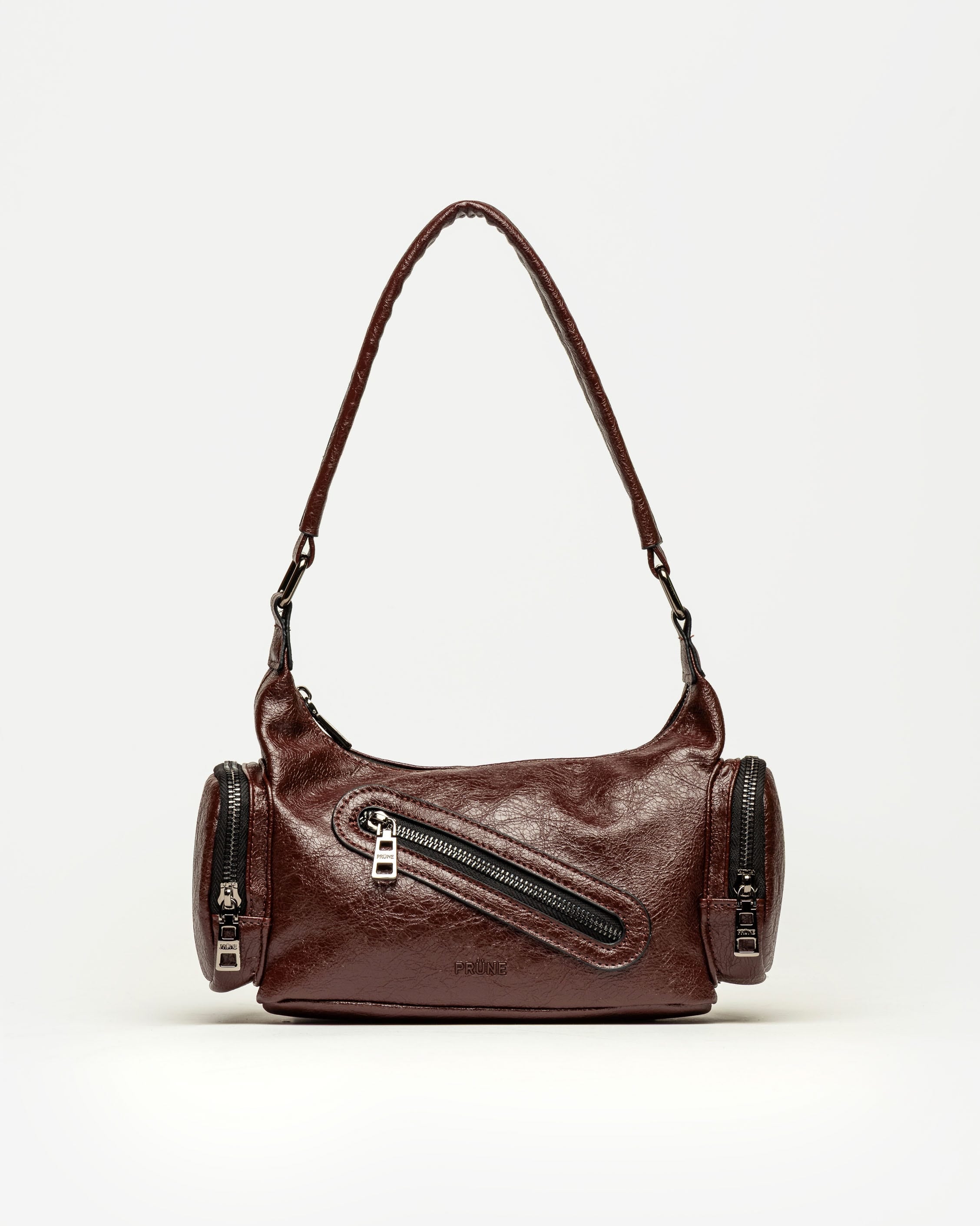 Cartera al hombro Kendall en efecto cuero arrugado