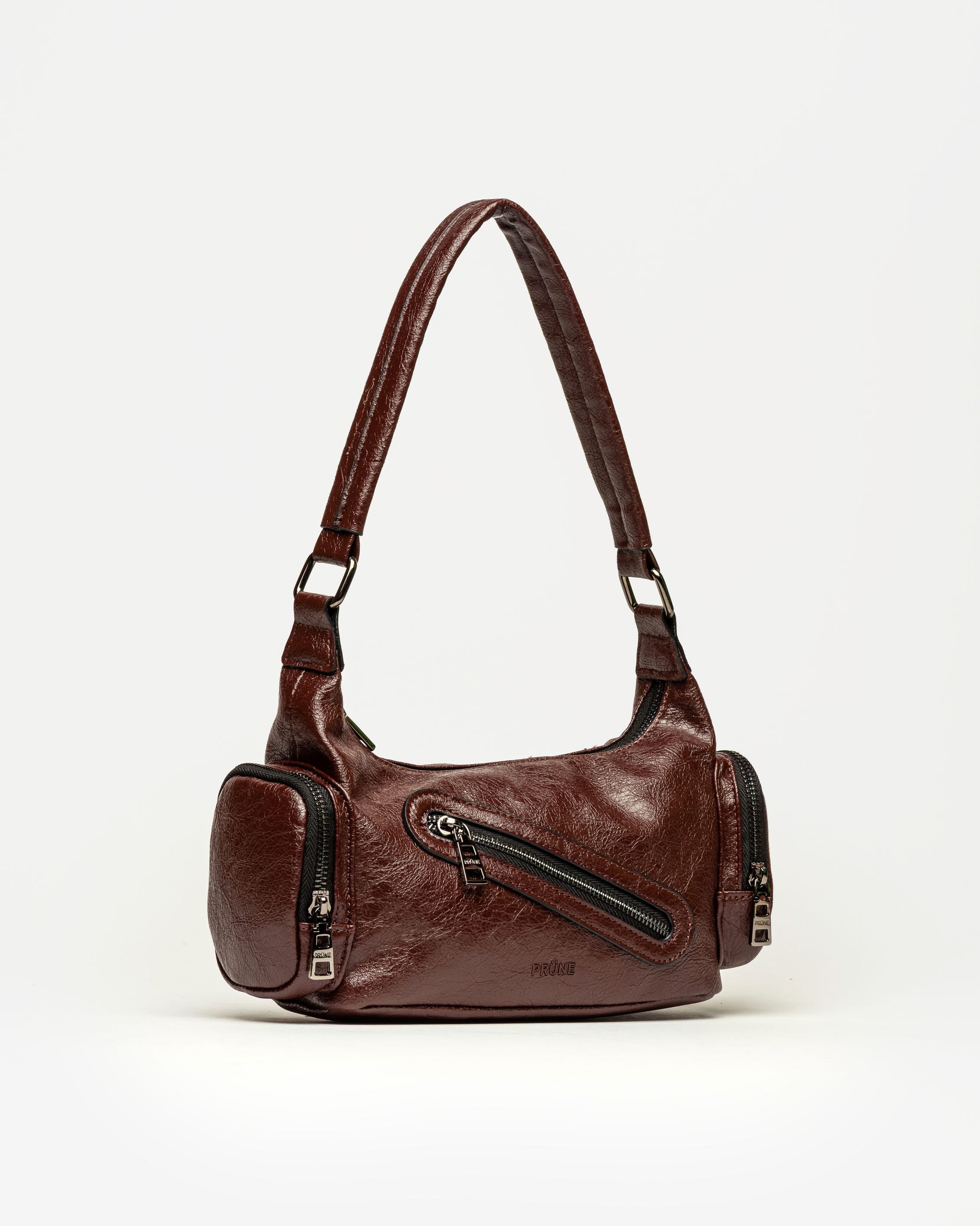Cartera al hombro Kendall en efecto cuero arrugado