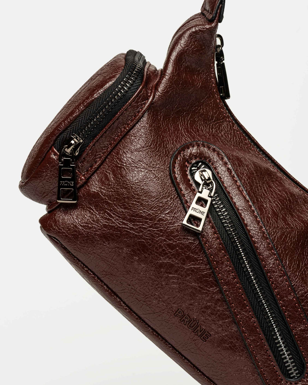 Cartera al hombro Kendall en efecto cuero arrugado